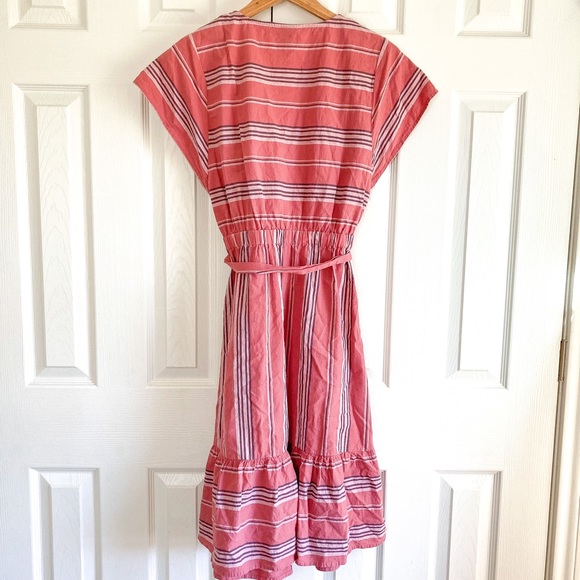 Universal Thread Dresses Universal Thread Pink Stripe Tie Midi